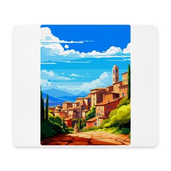 Pérouse Italie Affiche de voyage vintage WPA Souvenir - Tapis de souris (format paysage) - blanc - Devant