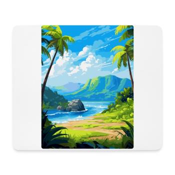 Parc national de la Guadeloupe France Affiche de voyage WPA - Tapis de souris (format paysage) - blanc - Devant