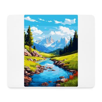 Aiguestortes I Estany de Sant Maurici Park Spanien - Mousepad (Querformat) - Weiß - Vorne