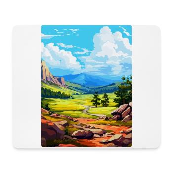 Sierra De Guadarrama Nationalpark Spanien Poster - Mousepad (Querformat) - Weiß - Vorne