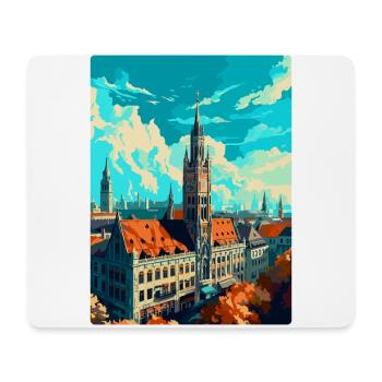 Munich Germany Vintage Travel Poster Souvenir WPA - Mouse Pad (horizontal) - white - Front