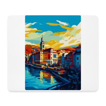 Bilbao Spanien Vintage Reiseplakat WPA Souvenir - Mousepad (Querformat) - Weiß - Vorne