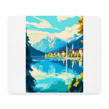 Luzern Schweiz Vintage Reiseplakat Souvenir - Mousepad (Querformat) - Weiß - Vorne