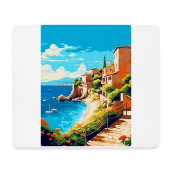 Costa Brava Spanien Vintage Reiseplakat Souvenir - Mousepad (Querformat) - Weiß - Vorne