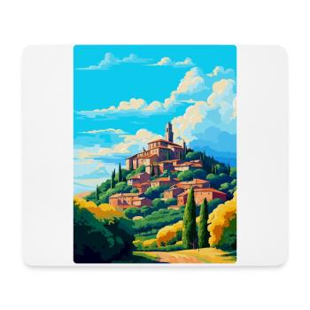 Montepulciano Italien Vintage Reiseplakat Souvenir - Mousepad (Querformat) - Weiß - Vorne