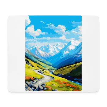 Stilfser Joch Italien Vintage Reiseposter WPA Souvenir - Mousepad (Querformat) - Weiß - Vorne