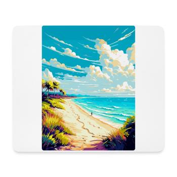 Strand Podrace Kroatien Vintage Reiseposter WPA - Mousepad (Querformat) - Weiß - Vorne