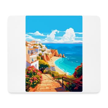 Albufeira Portugal Vintage Travel Poster Souvenir - Mouse Pad (horizontal) - white - Front