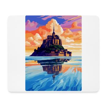 Mont Saint Michel France Vintage Travel Poster WPA - Mouse Pad (horizontal) - white - Front