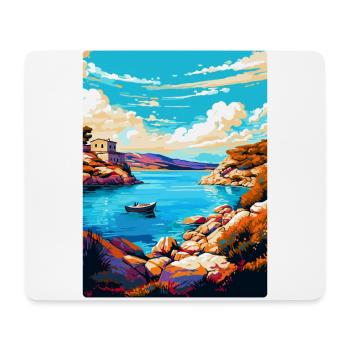 Kornati Kroatien Vintage Reiseplakat Souvenir WPA - Mousepad (Querformat) - Weiß - Vorne