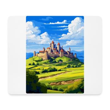 Carcassonn Frankreich Vintage Reiseplakat Souvenir - Mousepad (Querformat) - Weiß - Vorne