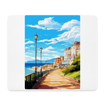Llandudno Pays de Galles Royaume-Uni Affiche de voyage vintage souvenir - Tapis de souris (format paysage) - blanc - Devant