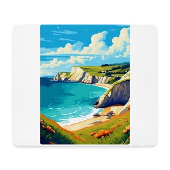 Lulworth Cove, England, Vereinigtes Königreich, Reiseposter, Souvenir - Mousepad (Querformat) - Weiß - Vorne
