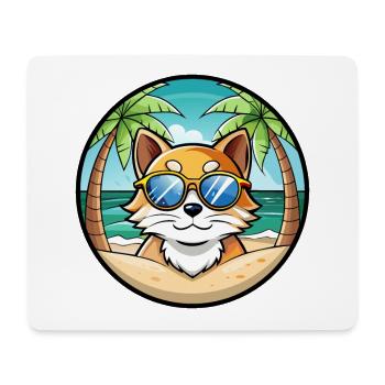 Ragdoll Cat Breed Cartoon Lunettes de soleil Beach - Tapis de souris (format paysage) - blanc - Devant