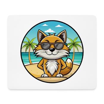 Lunettes de soleil Manx Cat Breed Cartoon Beach - Tapis de souris (format paysage) - blanc - Devant