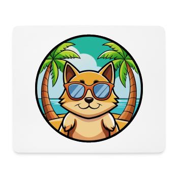 Tonkinois Race Chat Dessin Animé Lunettes De Soleil Plage - Tapis de souris (format paysage) - blanc - Devant