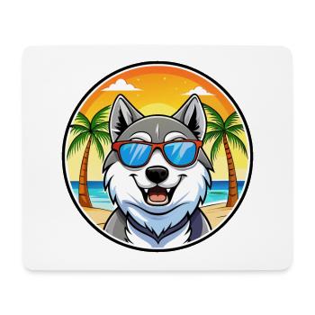 Lunettes de soleil Seppala Siberian Sleddog Breed Cartoon - Tapis de souris (format paysage) - blanc - Devant