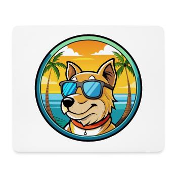 Sapsali Dog Breed Cartoon Sunglasses Beach - Mouse Pad (horizontal) - white - Front