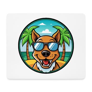 Drever Hunderasse Cartoon Sonnenbrille Strand - Mousepad (Querformat) - Weiß - Vorne