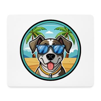 Catahoula Cur Dog Breed Cartoon Sunglasses Beach - Mouse Pad (horizontal) - white - Front