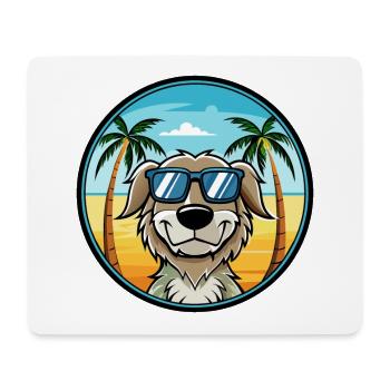 Stabyhoun Chien Race Dessin Animé Lunettes de Soleil Plage - Tapis de souris (format paysage) - blanc - Devant