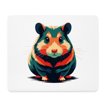 Hamster Cartoon Figur Buntes Haustier Tier - Mousepad (Querformat) - Weiß - Vorne
