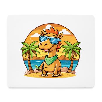 Camel Lustige Cartoon Sommer Strand Sonnenbrille - Mousepad (Querformat) - Weiß - Vorne