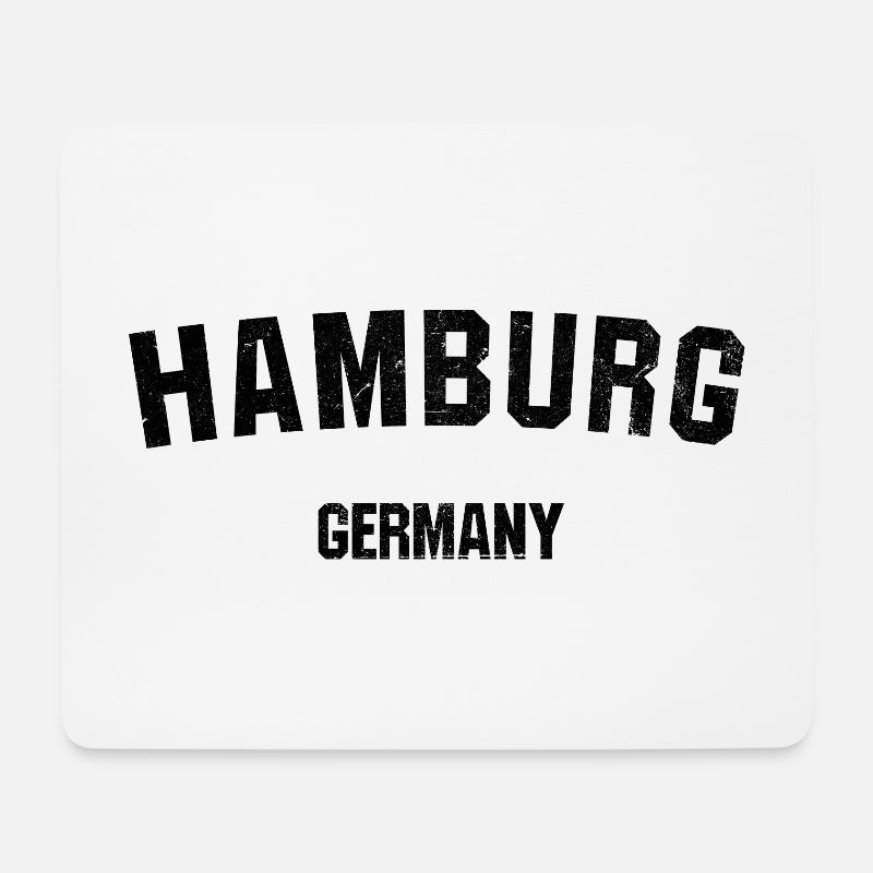 Hamburg Vintage - Mousepad (Querformat) - Weiß