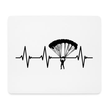 Cadeau de saut en parachute Springer Heartbeat - Tapis de souris (format paysage) - blanc - Devant