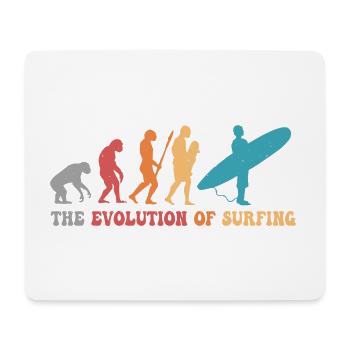 Surf-Evolution des Surfens Surfer-Humor - Mousepad (Querformat) - Weiß - Vorne