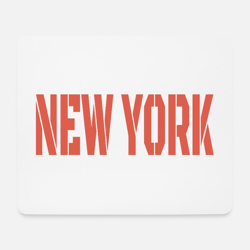  New York Schriftzug - Mousepad (Querformat) - Weiß