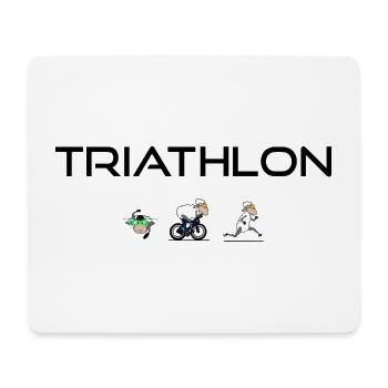 Mouton triathlète - Tapis de souris (format paysage) - blanc - Devant
