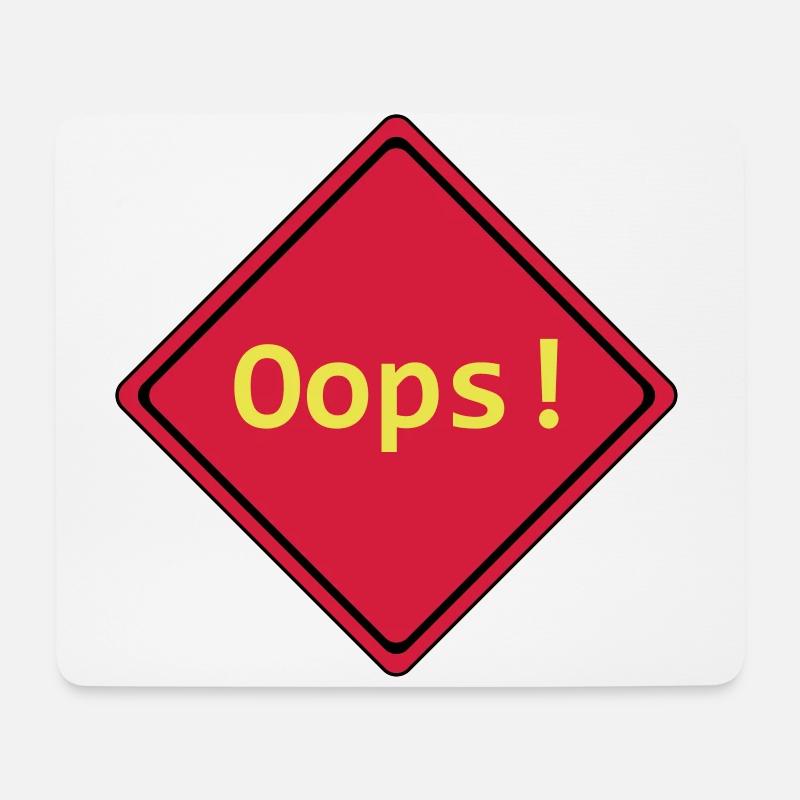 error, oops!, anpassbar - Mousepad (Querformat) - Weiß