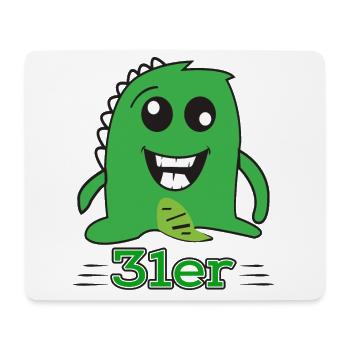 green monster 31er gift shirt - Mouse Pad (horizontal) - white - Front
