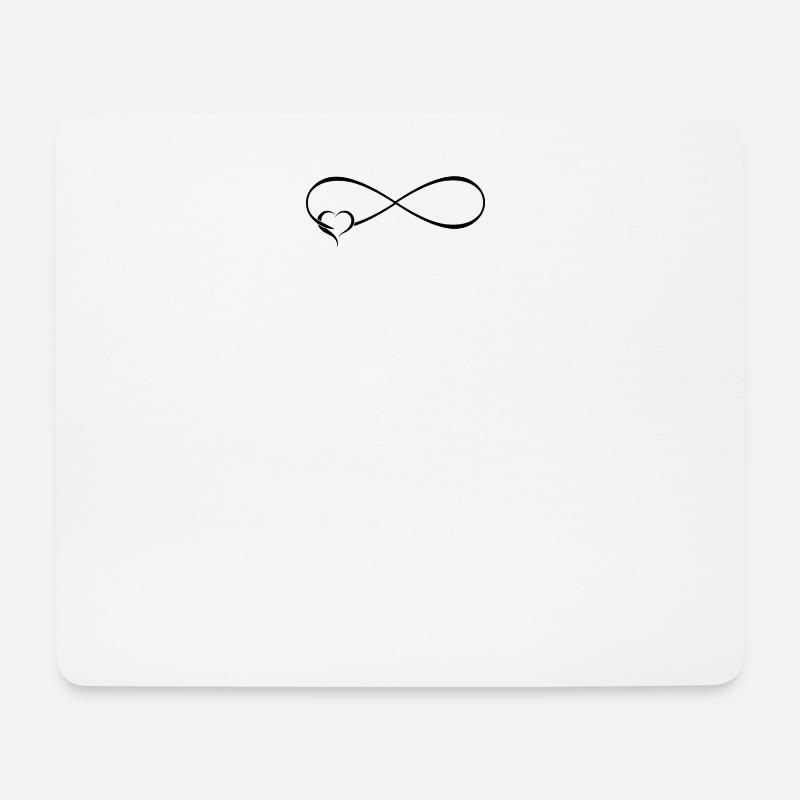 Unendlich Symbol Herz Liebe Unendlichkeit - Mousepad (Querformat) - Weiß