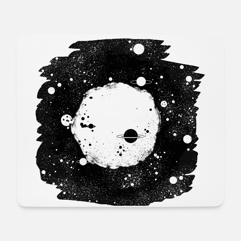Astronomisches Planetensystem Motiv - Mousepad (Querformat) - Weiß