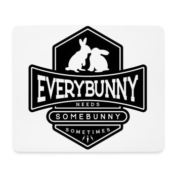 Chaque lapin a besoin d’un câlin de lapin Noir - Tapis de souris (format paysage) - blanc - Devant