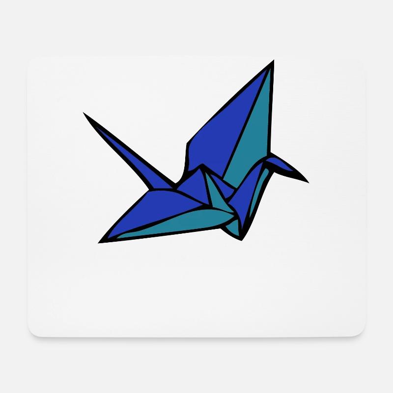 Origami - Mousepad (Querformat) - Weiß