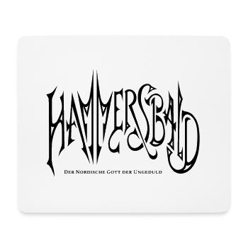 Hammersbald noir - Tapis de souris (format paysage) - blanc - Devant
