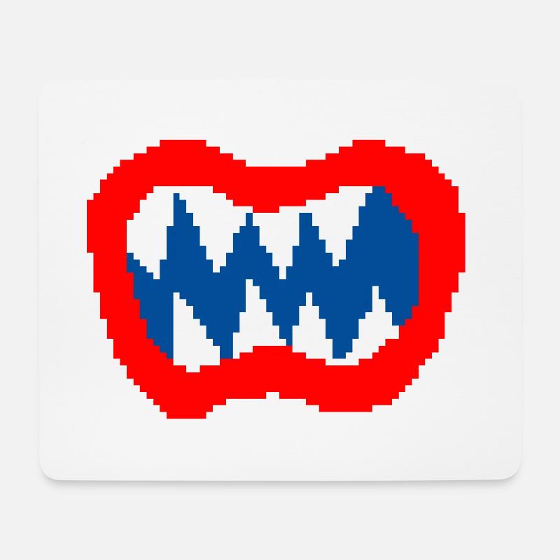 Bowser jr Pixel - Mousepad (Querformat) - Weiß