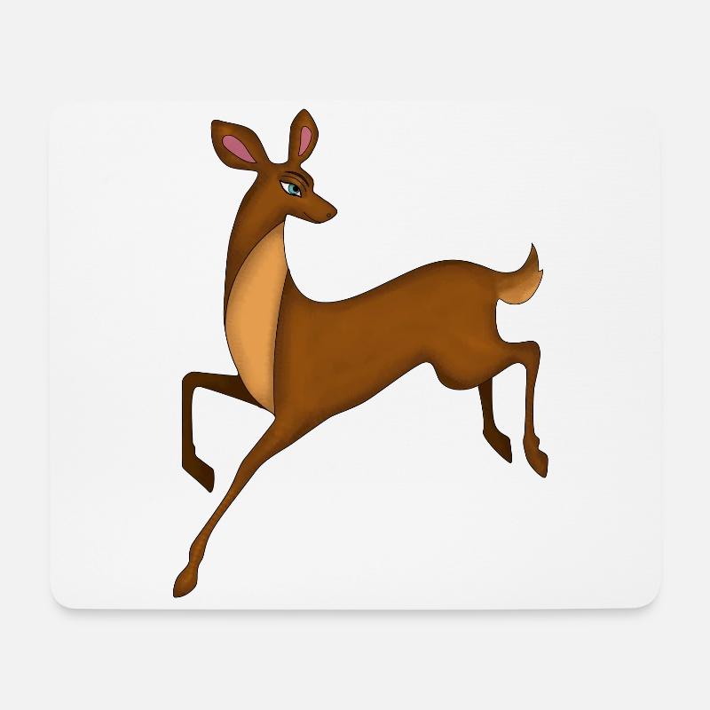 deer - Mouse Pad (horizontal) - white