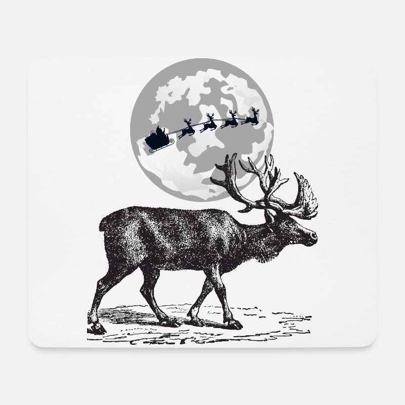 Merry Christmas grey - Tapis de souris (format paysage) - blanc