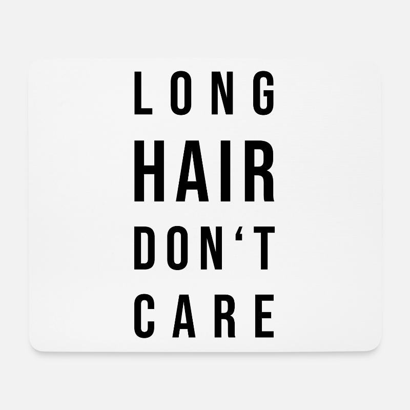 Long hair don´t care - Mousepad (Querformat) - Weiß