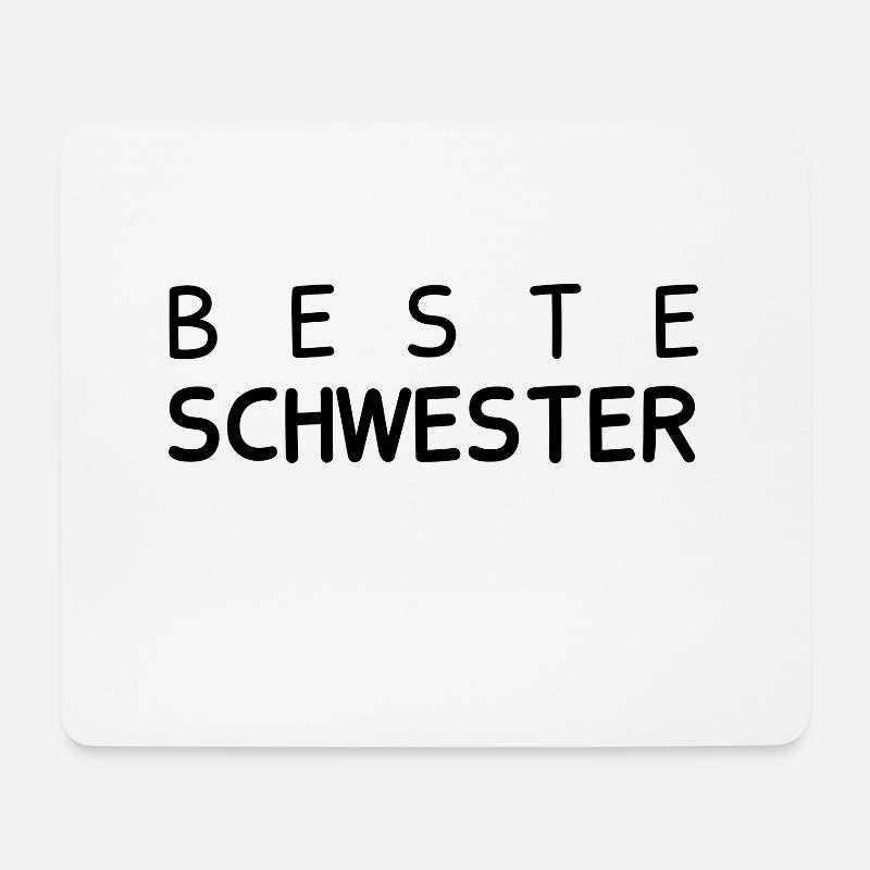 Beste Schwester - Mousepad (Querformat) - Weiß