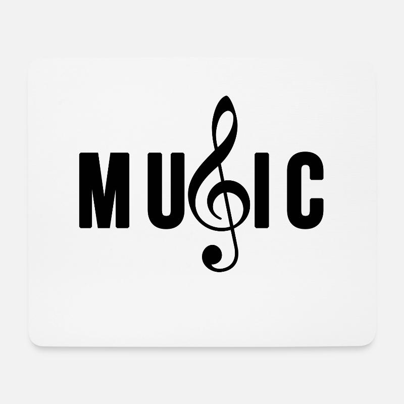 Musik - Music - Mousepad (Querformat) - Weiß