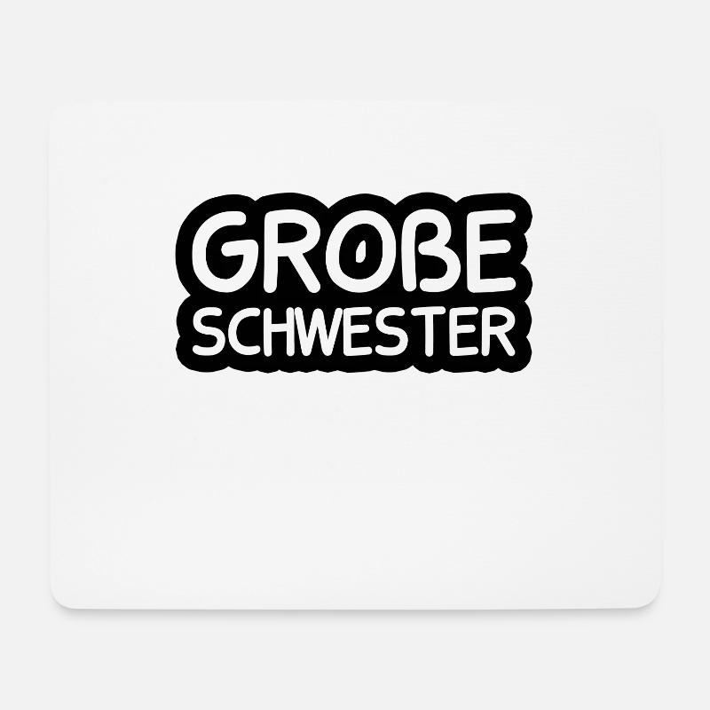 Große Schwester - Mousepad (Querformat) - Weiß