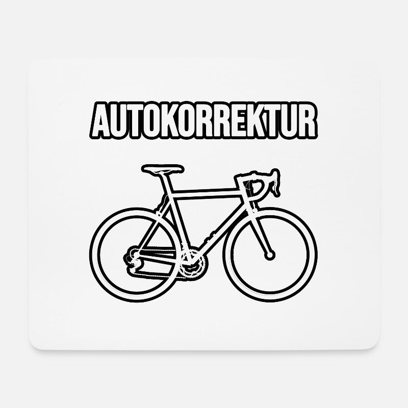 Autokorrektur - Bike - Mousepad (Querformat) - Weiß