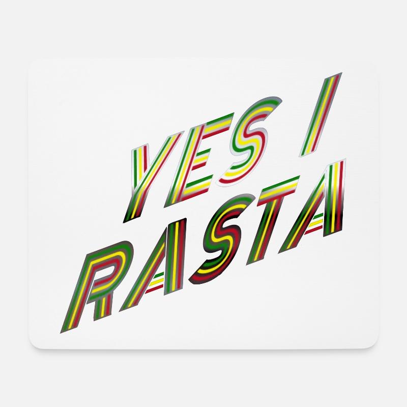 Rasta - Mousepad (Querformat) - Weiß