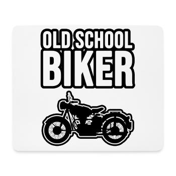 Old School Biker ! - Tapis de souris (format paysage) - blanc - Devant
