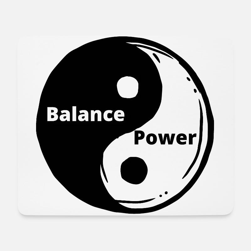 Yin Yang, Architekt des Heiligen Geometrieuniversums - Mousepad (Querformat) - Weiß